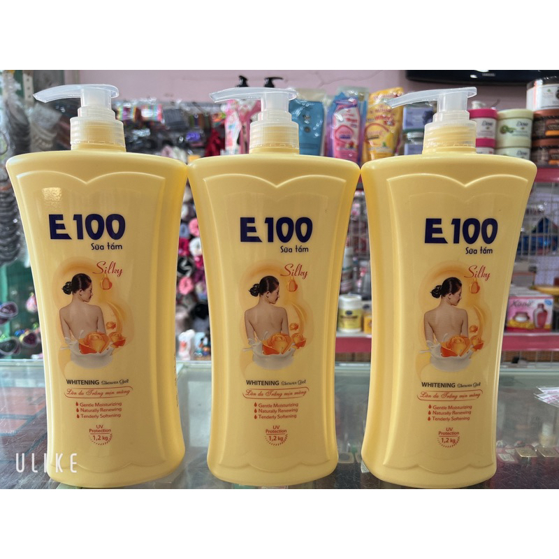 SỮA TẮM TRẮNG DA E100 VÀNG (1,2KÝ)