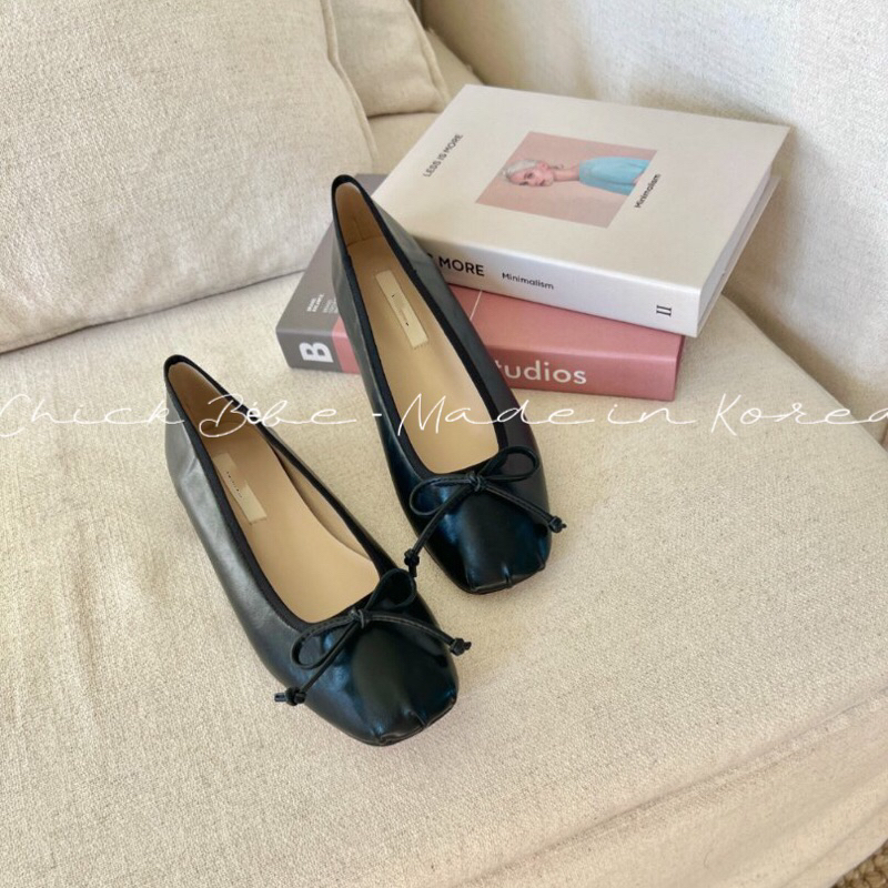Giày bệt nơ đen cho mẹ made in korea chân 39