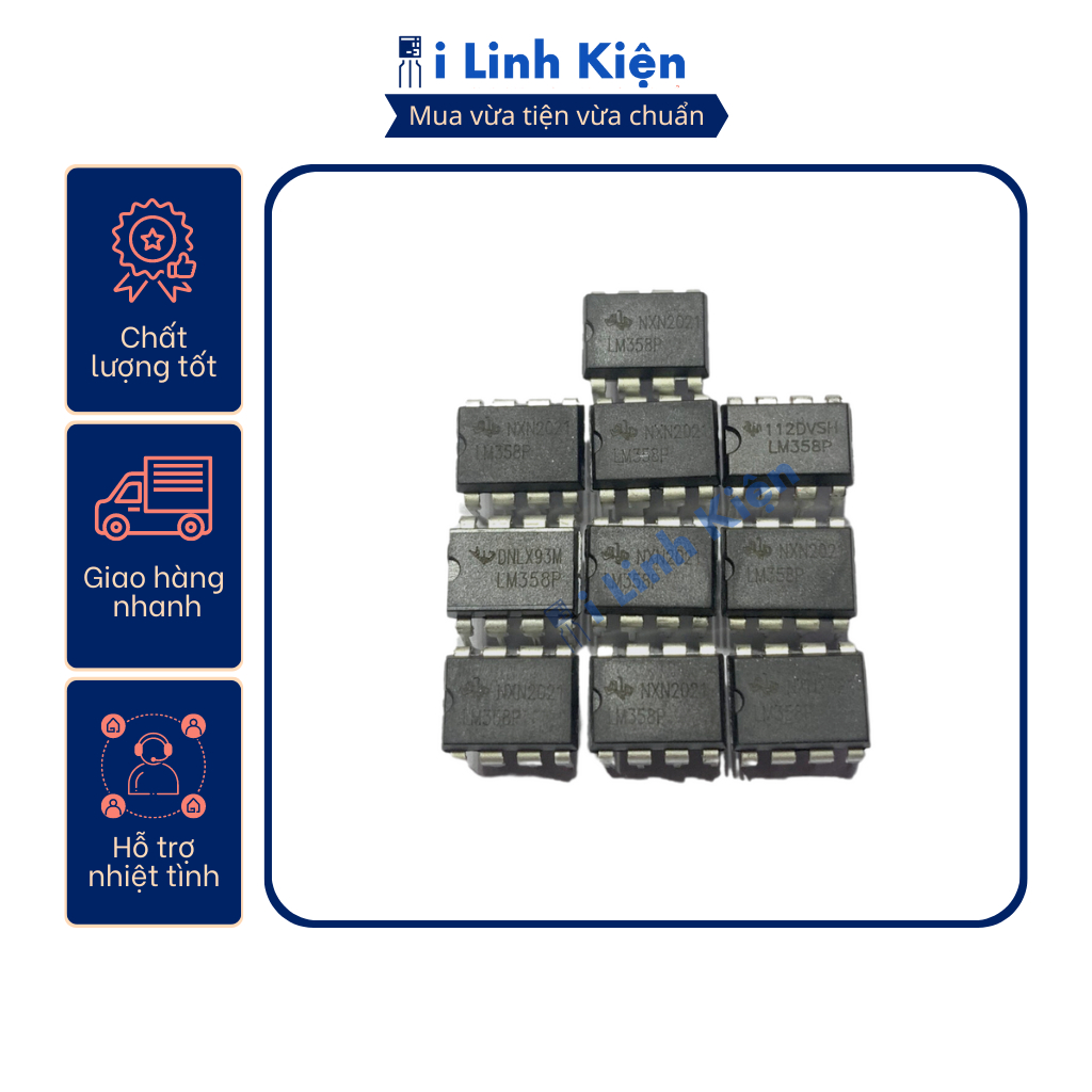 LM358 chính hãng TI Combo 10 con chất lượng tốt.