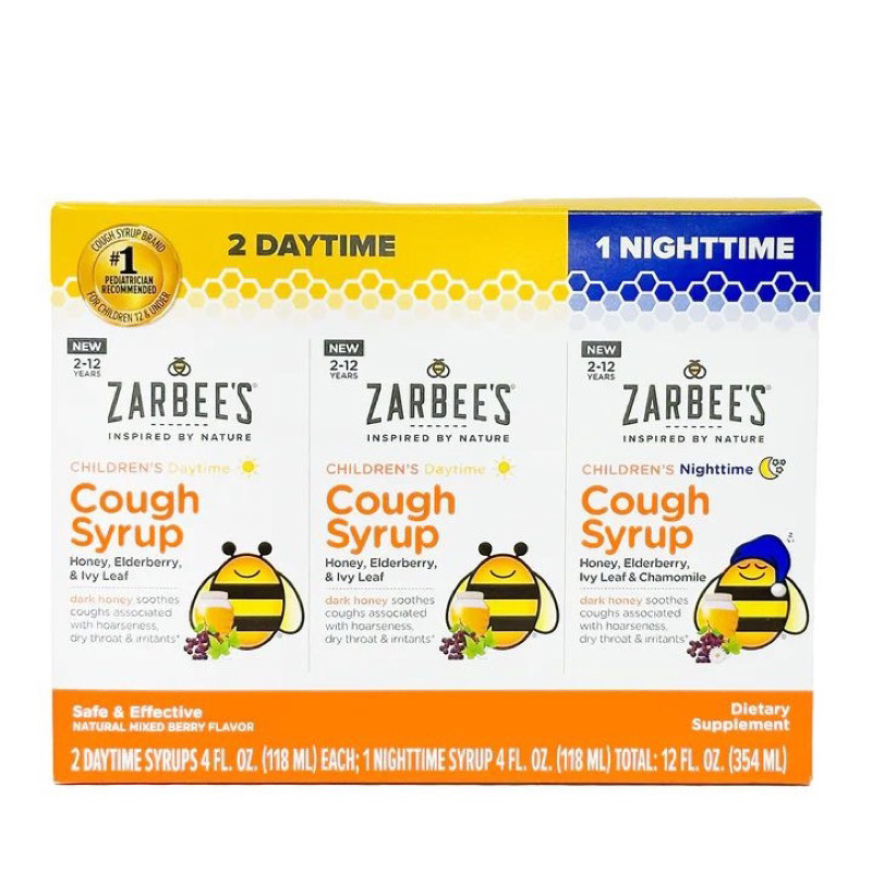 Siro ho ong giảm ho tiêu đờm, tăng đề kháng Zarbee’s Cough Syrup Mucus + Immune cho trẻ