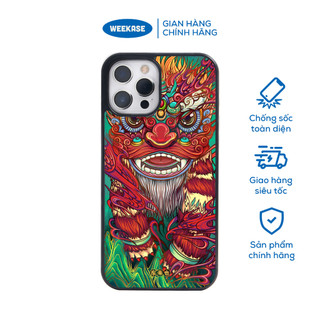 Ốp lưng iPhone viền trắng, đen chống sốc chống va đập Weekase in hình Kì Lân Nhiều Màu - Màu in cực bền