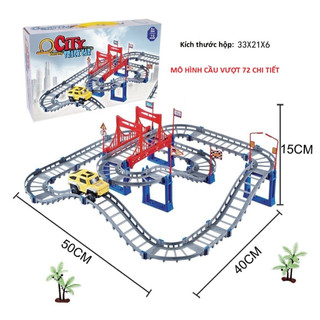Bộ đồ chơi đường đua ôtô vượt địa hình - lắp ghép thông minh 56 chi tiết
