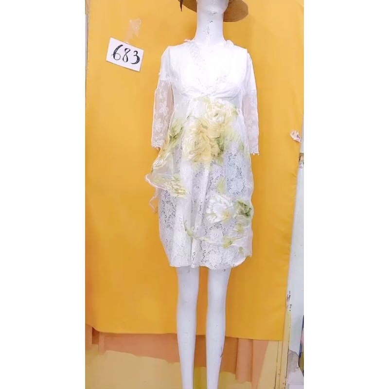 đầm voan phối ren size S. S683
