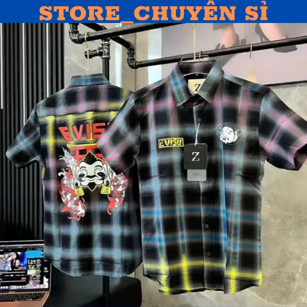 Áo sơ mi nam tay ngắn EVI.SU vải nỉ caro cao cấp siêu miềm phong cách độc lạ mẫu mới nhất hót trend store_chuyên sỉ