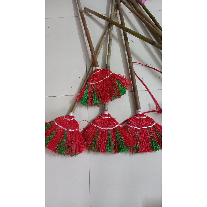 Chổi chiếu quét sân - chổi nhựa quét sân siêu bền cán dài 1,2 mét