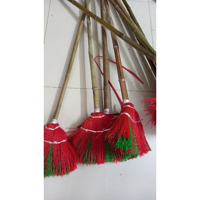Chổi chiếu quét sân - chổi nhựa quét sân siêu bền cán dài 1,2 mét