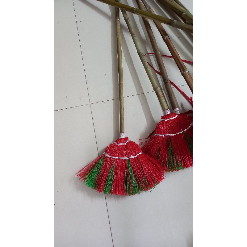 Chổi chiếu quét sân - chổi nhựa quét sân siêu bền cán dài 1,2 mét