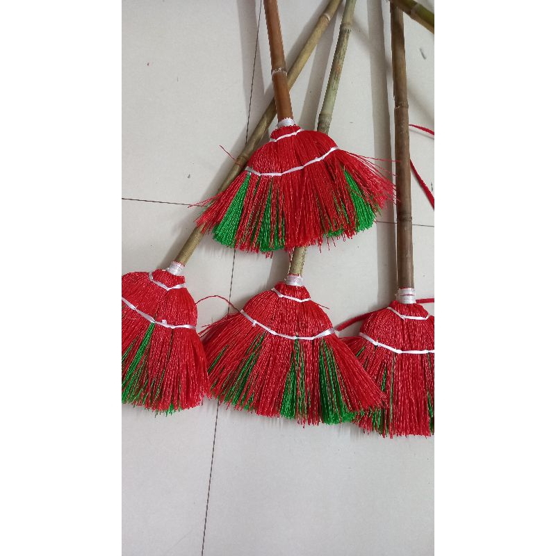 Chổi chiếu quét sân - chổi nhựa quét sân siêu bền cán dài 1,2 mét