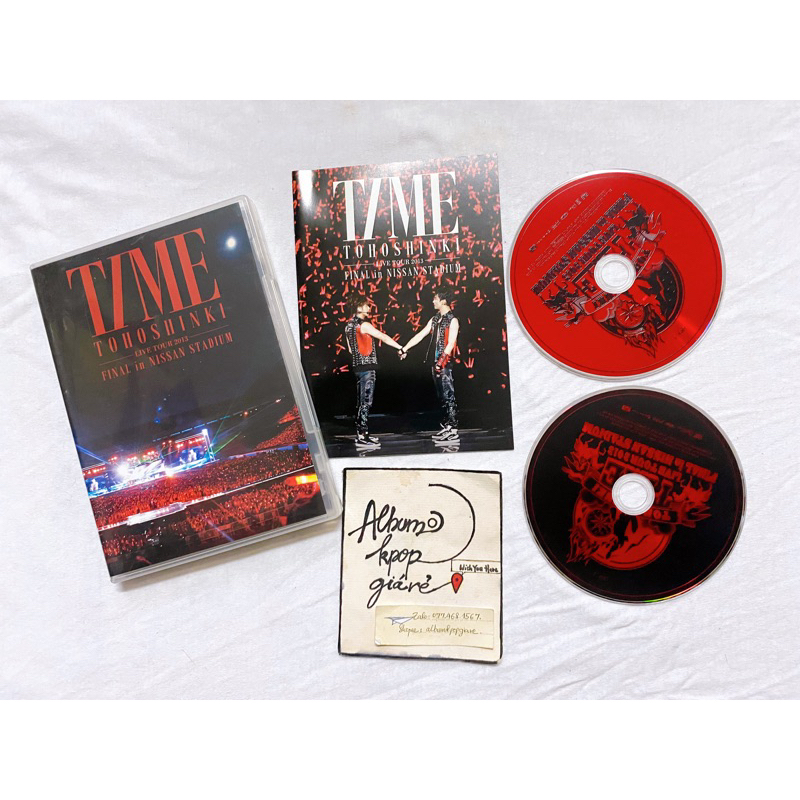 Dbsk Tvxq Album Nhật Live tour 2013 Time đã khui seal, gồm 2 DVD và Mini booklet.