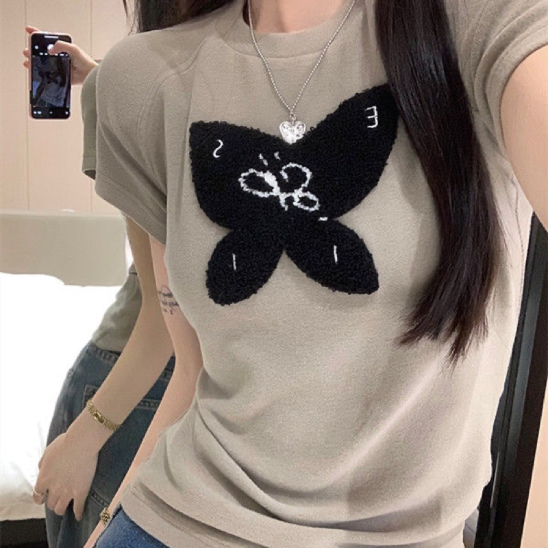 ÁO THUN BABY TEE HOẠ TIẾT THÊU Y2