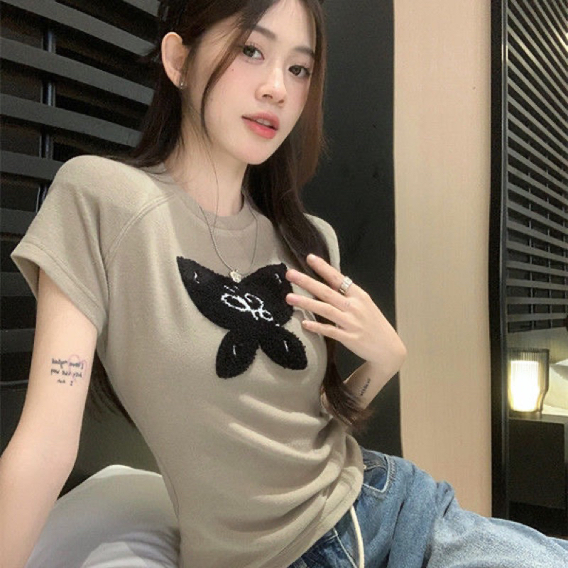 ÁO THUN BABY TEE HOẠ TIẾT THÊU Y2