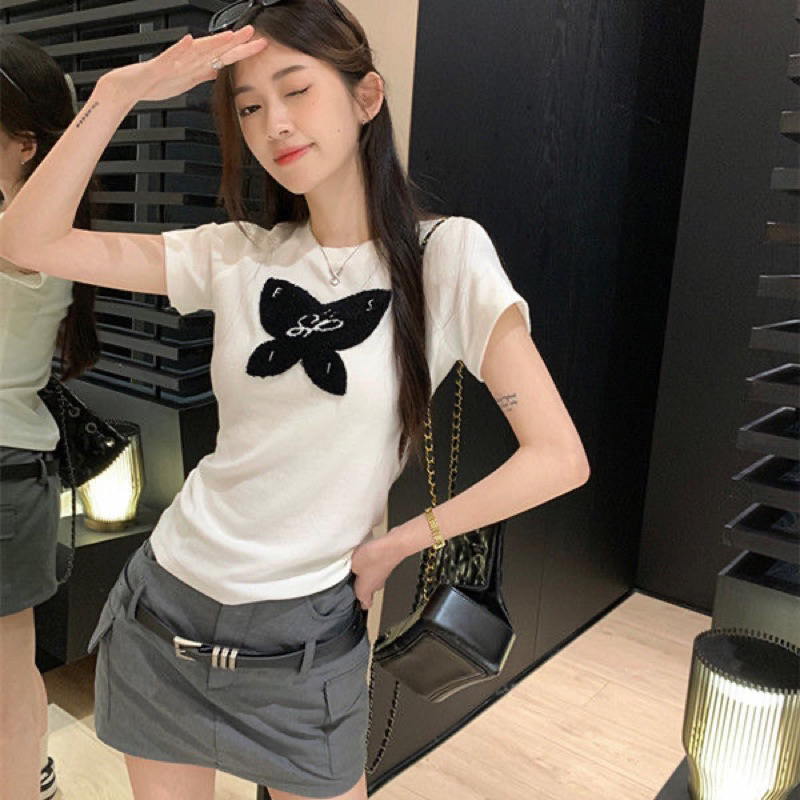 ÁO THUN BABY TEE HOẠ TIẾT THÊU Y2