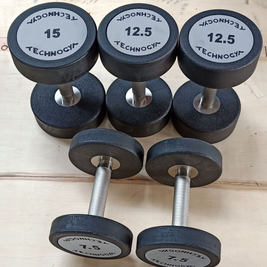 Cặp tạ tay thép bọc cao su Technogym 10kg