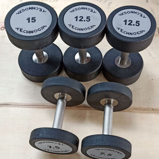 Cặp tạ tay thép bọc cao su Technogym 10kg