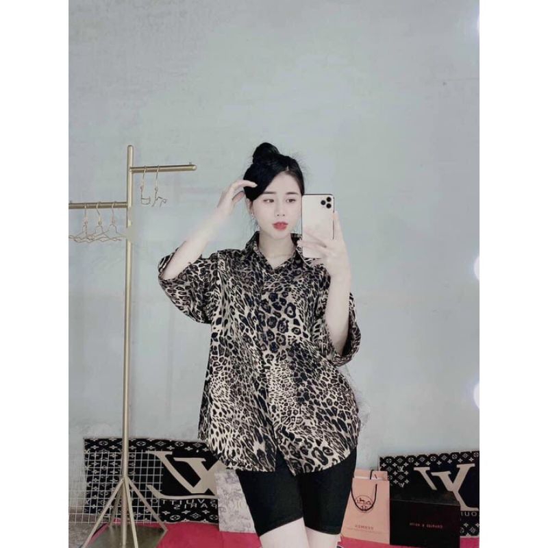 Áo sơ mi nữ công sở họa tiết form rộng giá rẻ - M.A.Y's Closet