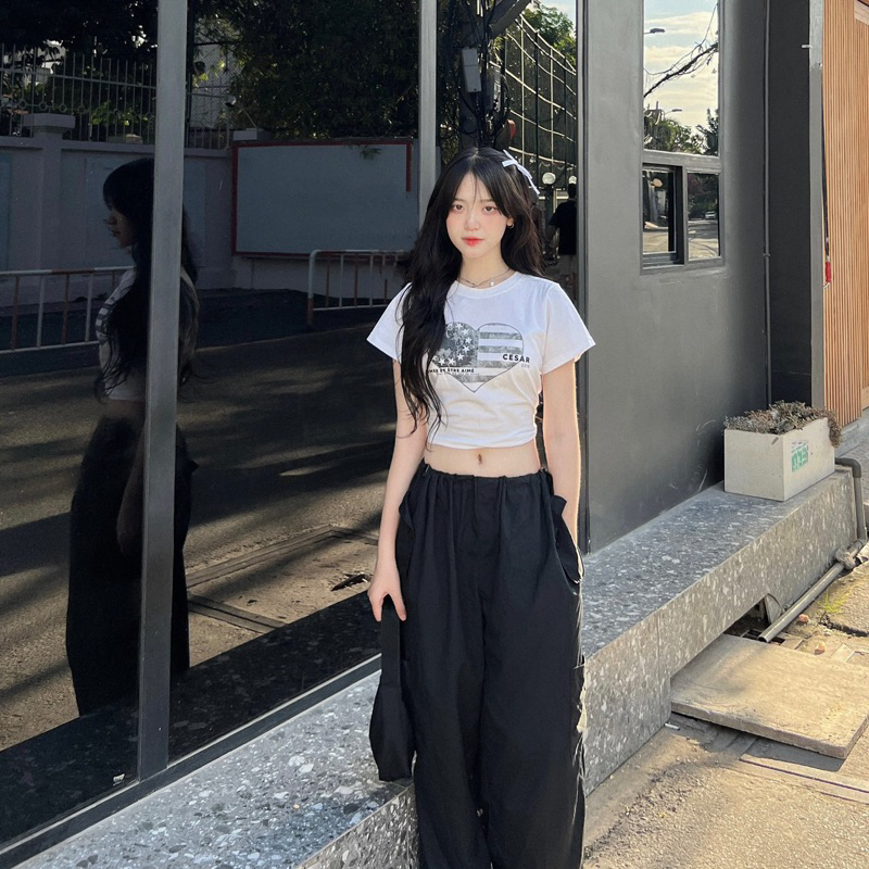 CESAR - NYLON CARGO PANT, QUẦN DÙ DÀI TÚI HỘP PHONG CÁCH Y2K