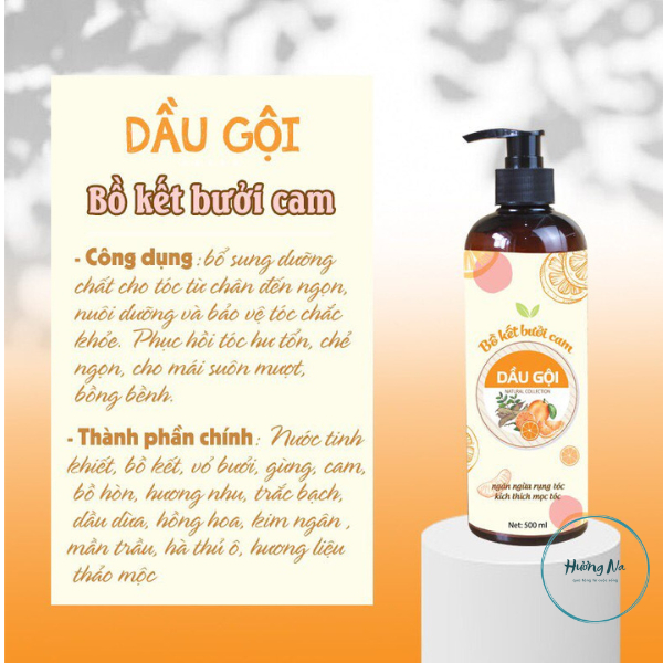 Dầu gội thảo dược bồ kết bưởi cam cô đặc 500ml- 1000ml thảo dược liệu giúp tóc chắc khỏe ngăn gàu