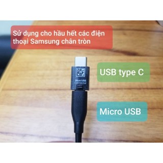 Cục chuyển đổi adapter cục sạc từ micro USB sang USB type C cho điện thoại Samsung
