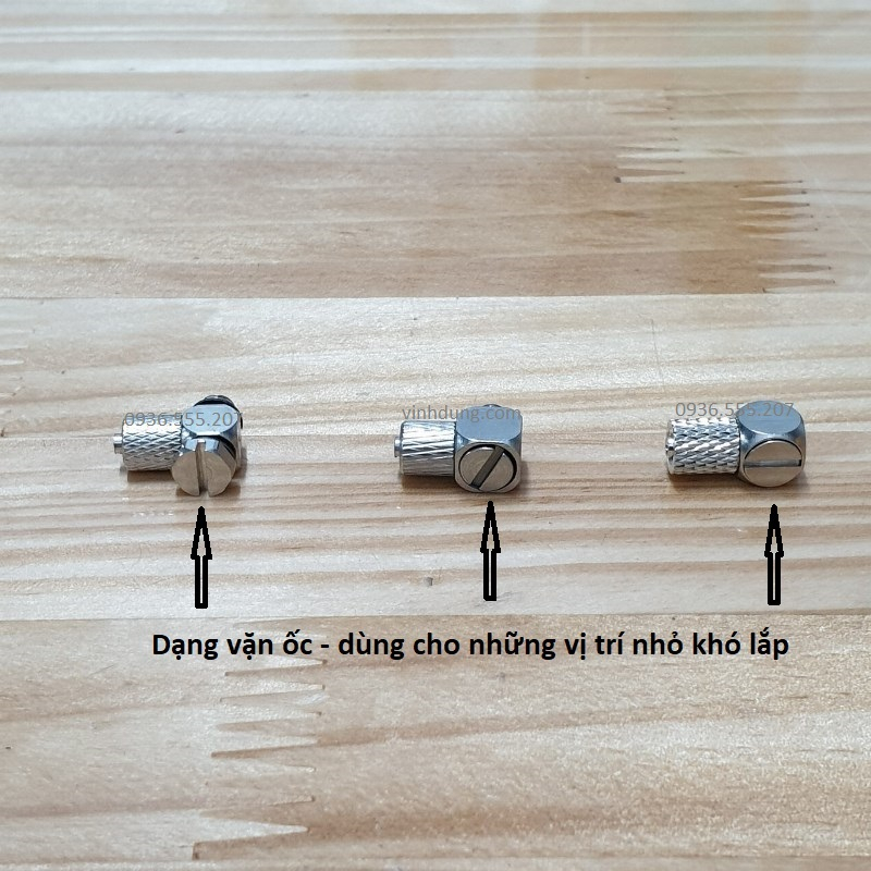 Đầu nối nhanh dạng xiết - góc ren M3/M5