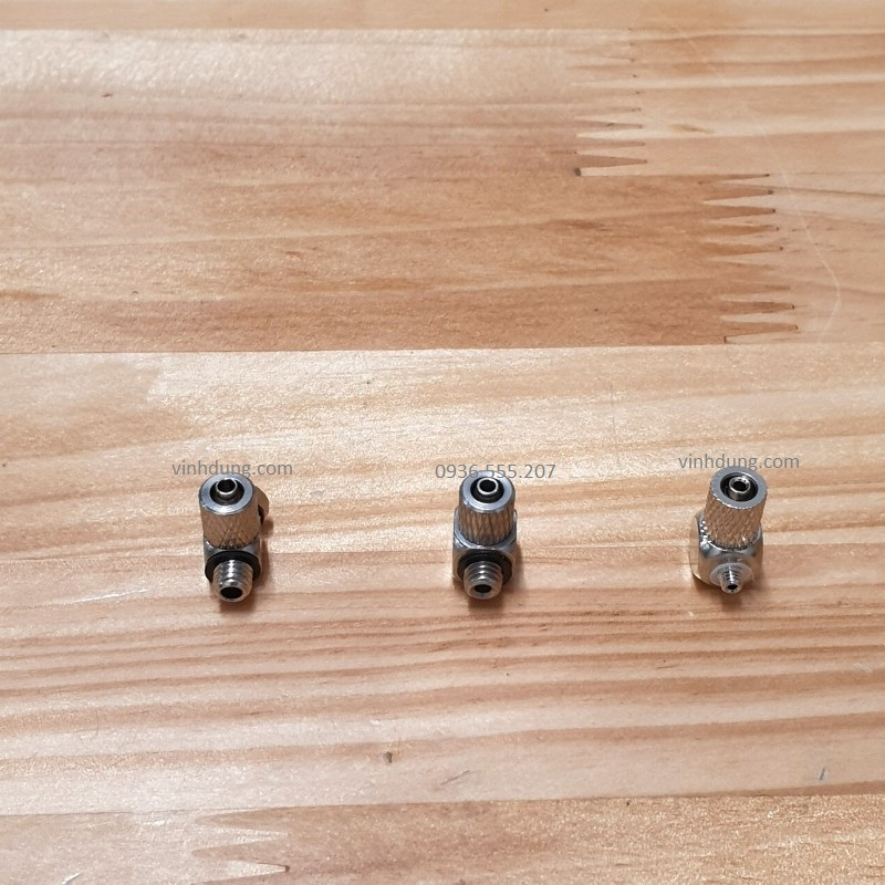 Đầu nối nhanh dạng xiết - góc ren M3/M5