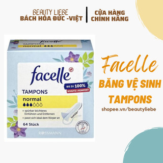 Băng vệ sinh Tampons Facelle normal 3 giọt - Băng vệ sinh dạng nút - Chính Hãng Nội Địa Đức