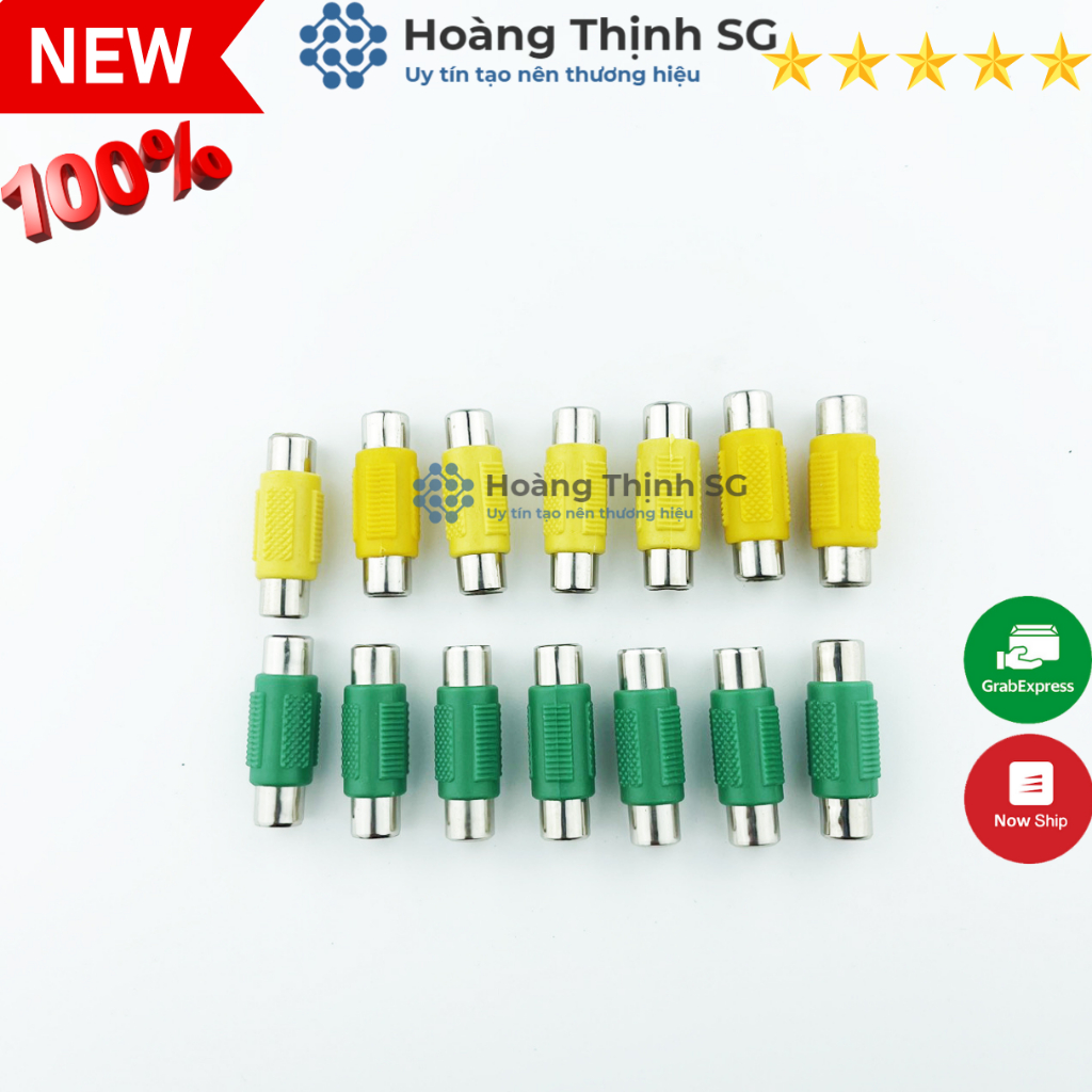 Đầu nối dây cáp RCA - RCA truyền âm thanh và hình ảnh chuyên dụng, Jack Đầu nối cáp loa AV/Audio  2 đầu âm