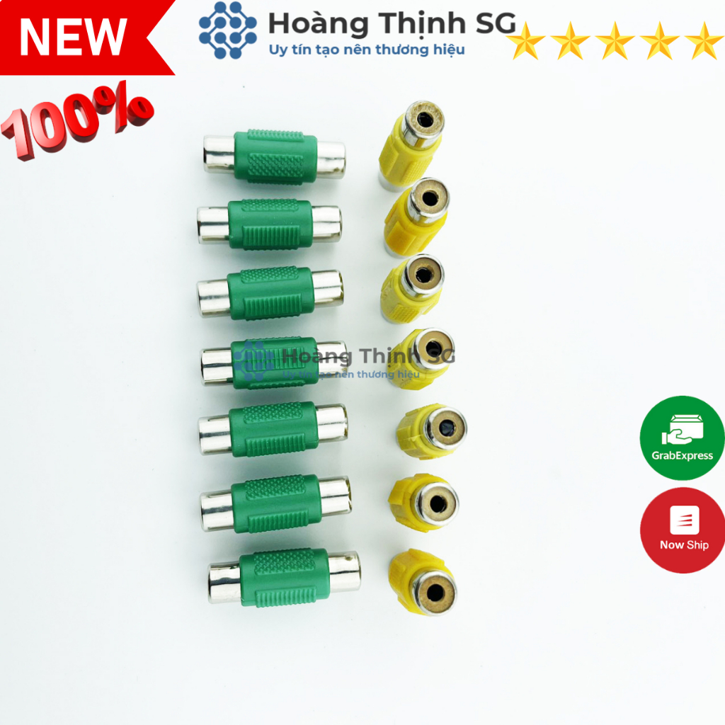 Đầu nối dây cáp RCA - RCA truyền âm thanh và hình ảnh chuyên dụng, Jack Đầu nối cáp loa AV/Audio  2 đầu âm