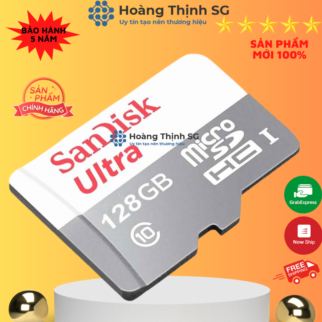 Thẻ nhớ SanDisk 32GB 64GB 128GB MicroSDXC, Tốc độ cao 100MB/S, bảo hành chính hãng 5 năm