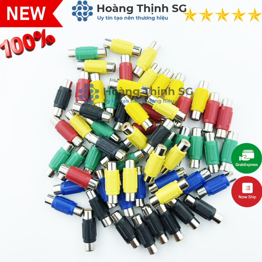 Đầu nối dây cáp RCA - RCA truyền âm thanh và hình ảnh chuyên dụng, Jack Đầu nối cáp loa AV/Audio  2 đầu âm