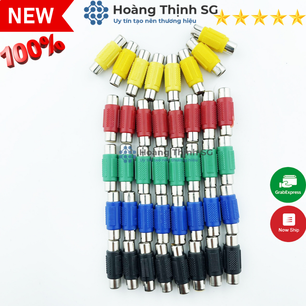 Đầu nối dây cáp RCA - RCA truyền âm thanh và hình ảnh chuyên dụng, Jack Đầu nối cáp loa AV/Audio  2 đầu âm