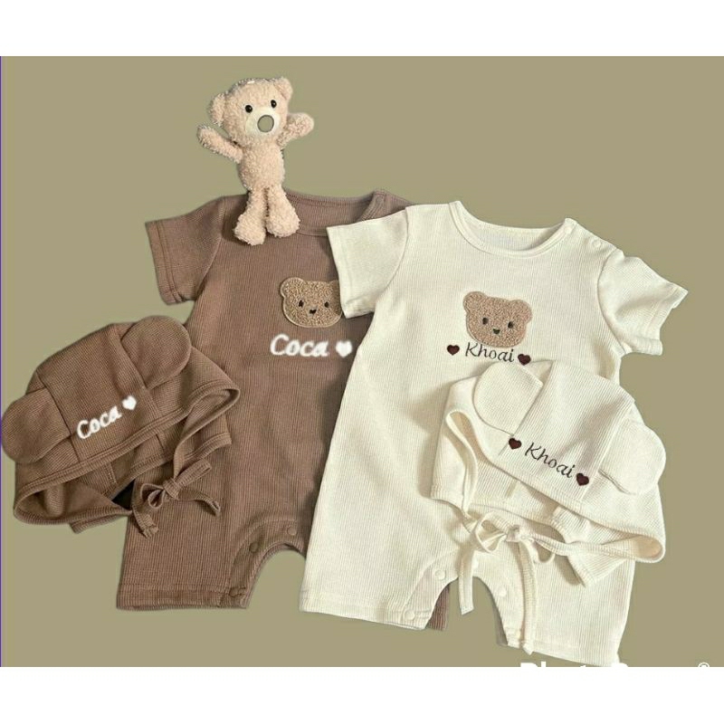 bộ body cộc kèm nón cho bé