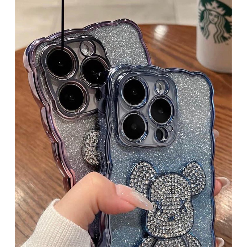 Ốp mây gấu đá iPhone 6plus / 7plus / X / Xsmax /11 / 11promax / 12 / 12pro / 12promax / 13 / 13pro / 13promax / 14promax