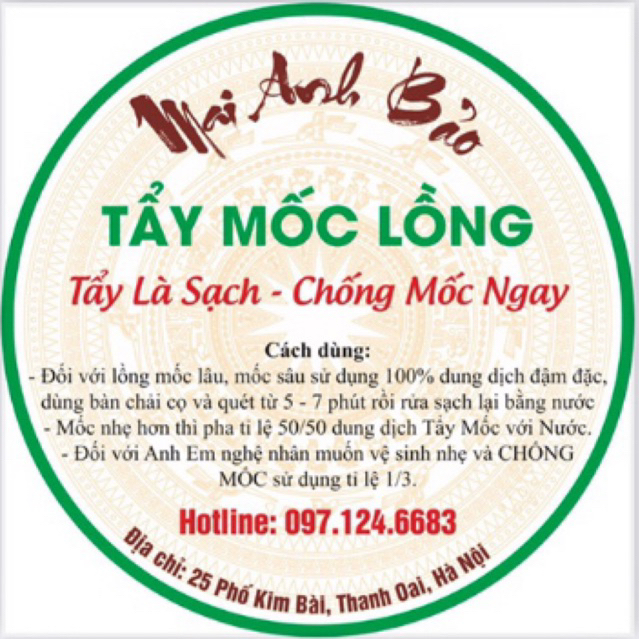 Nước tẩy mốc lồng chim