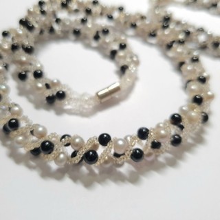 Set Pearl Keshi, bô dây thời trang Pearl phối cườm, phối đáThạch Anh, hàng si Nhật