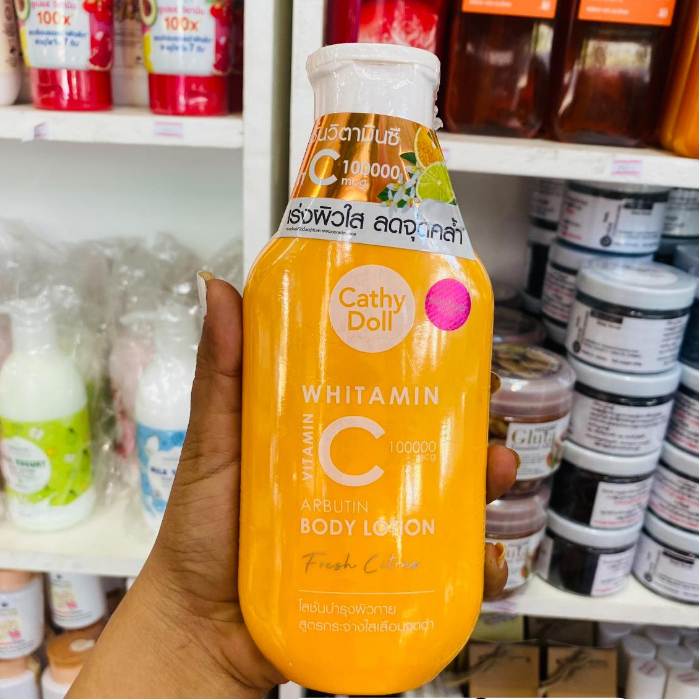 Dưỡng Thể Trắng Da Whitamin Vitamin C Fresh Citrus Cathy Doll Thái Lan 150ml