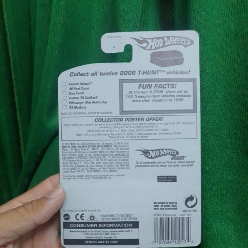 Xe Mô Hình Hot Wheels STH VolkSwagen New Beetle Cup