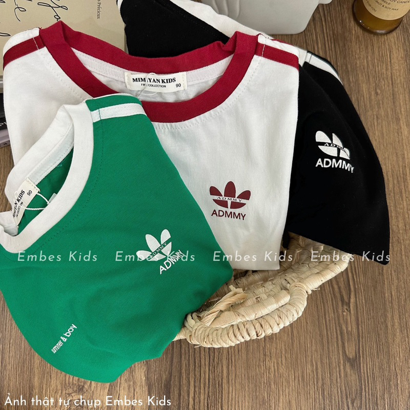 Áo phông cho bé trai EMBES KIDS, áo cộc tay cho bé hàng qccc 11 - 31kg