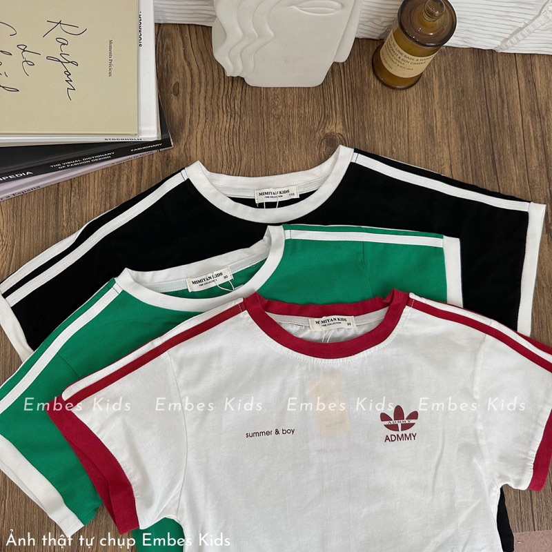 Áo phông cho bé trai EMBES KIDS, áo cộc tay cho bé hàng qccc 11 - 31kg