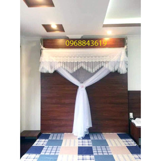 Màn khung xếp gọn phối ren kiểu KHUNG VÀ MÀN CAO CẤP