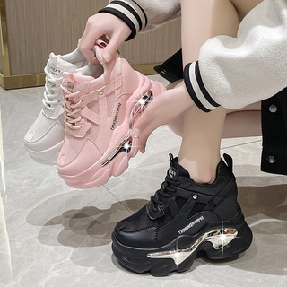 Giày thể thao thời trang độn đế 10cm có lưới thoáng khí