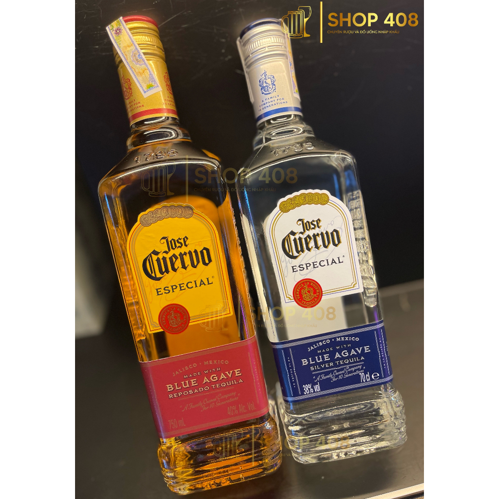 Rượu Jose Cuervo Tequila Reposado (Vàng) 750ml & Silver (Trắng) 700ml