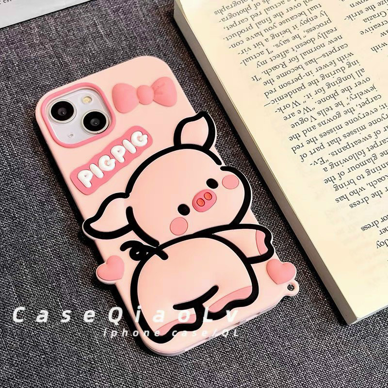 Ốp lưng iphone heo hồng  6plus/6splus/7plus/8plus/ x/xs/xsmax/11/12/13/14/pro/max/plus/promax