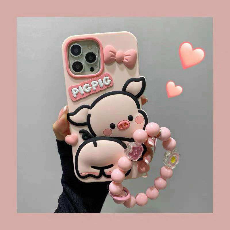 Ốp lưng iphone heo hồng  6plus/6splus/7plus/8plus/ x/xs/xsmax/11/12/13/14/pro/max/plus/promax