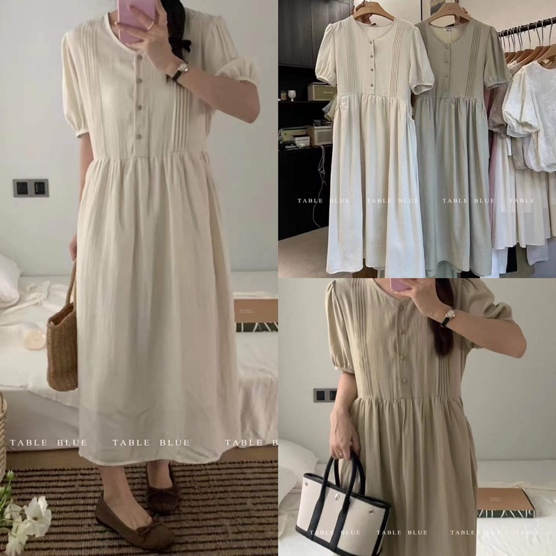 Váy tơ Hàn dáng dài CC869 (hãng cc, kèm ảnh thật )