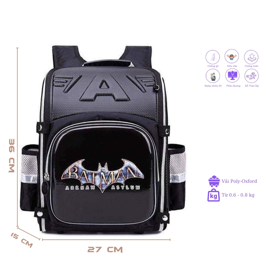 Balo chống gù hàng cao cấp cho bé lớp 1-5 siêu nhẹ, chống nước