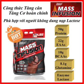 Nutrex Mass Infusion 5,45 kg - Sữa tăng cân cho người gầy