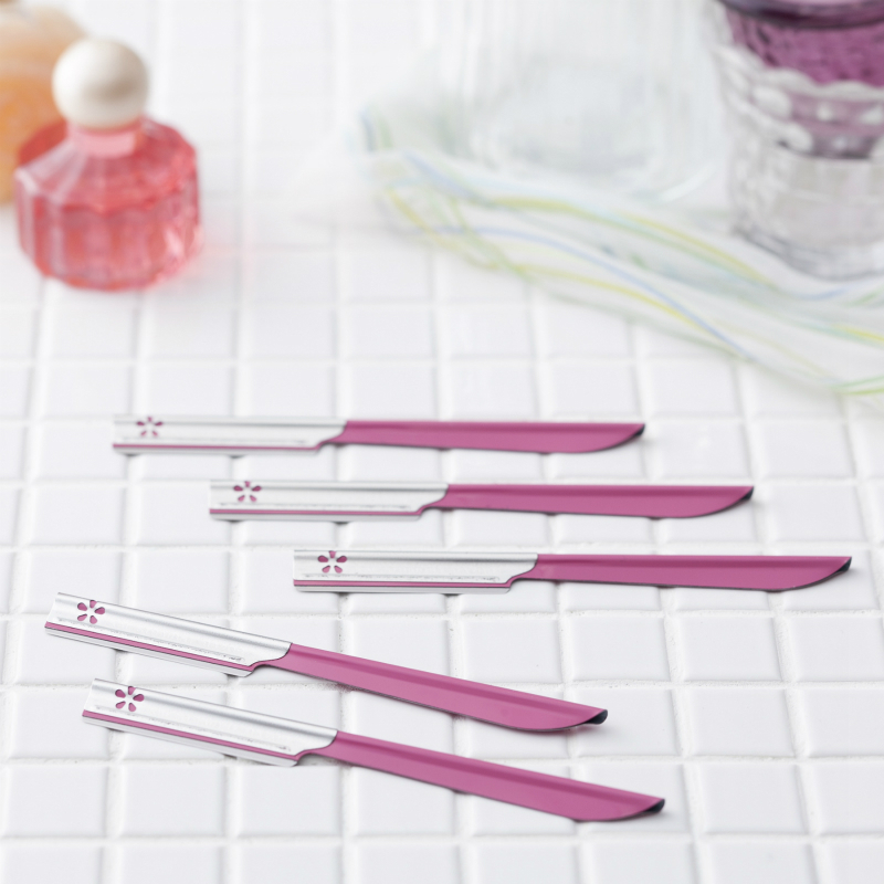 Dao Cạo Lông Mày Cán Dài Lưởi Dao Thép không Gỉ Kai Beauty M-07422