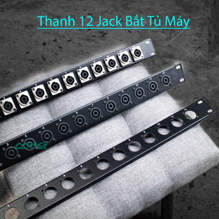 Thanh sắt 12 lỗ gắn jack loa âm thanh.