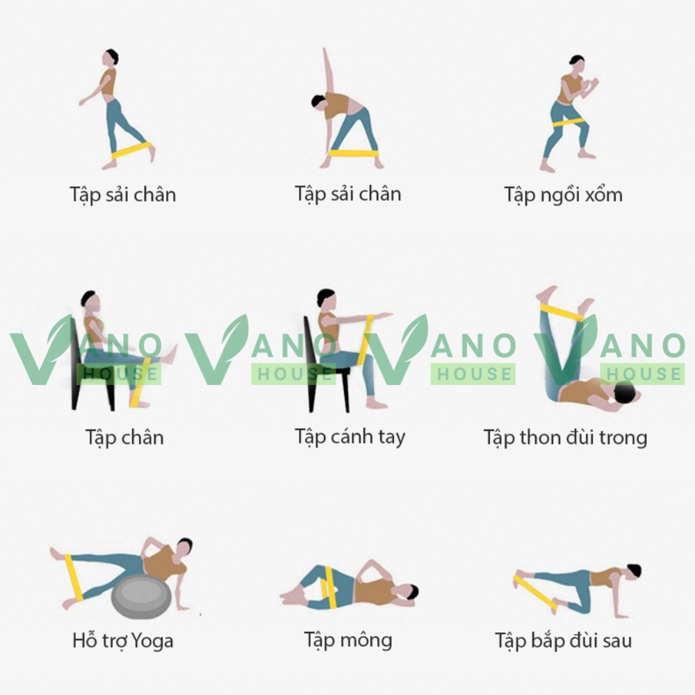 Dây Miniband Aolikes Kháng Lực Tập Gym Tập Chân Mông Tay Đùi Cao Su Đàn Hồi Nam Nữ AL3601