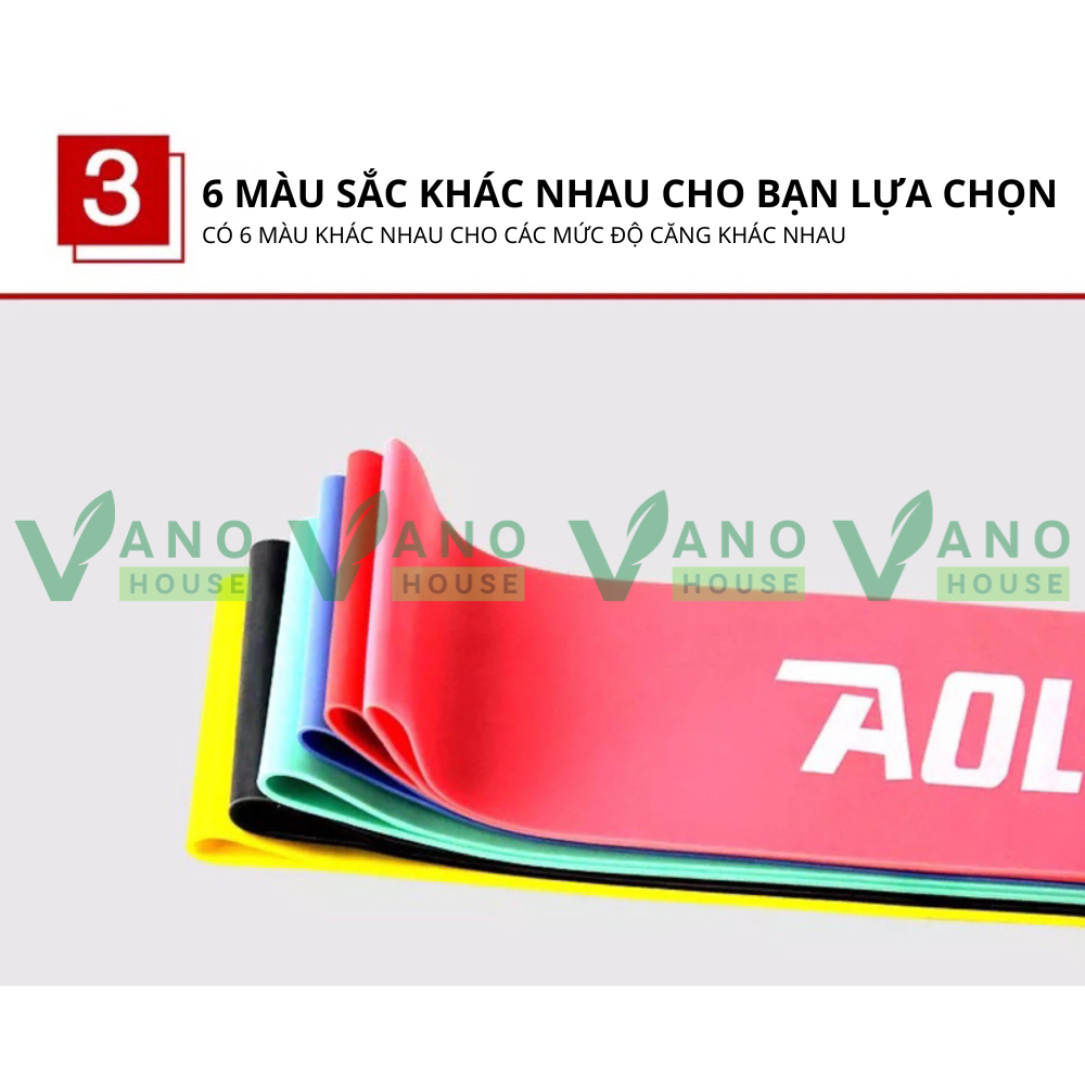 Dây Miniband Aolikes Kháng Lực Tập Gym Tập Chân Mông Tay Đùi Cao Su Đàn Hồi Nam Nữ AL3601